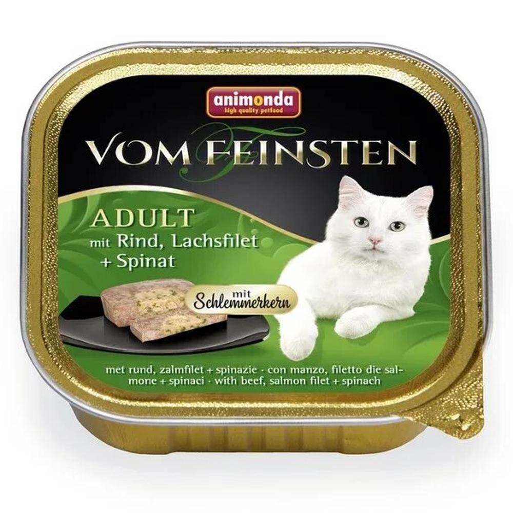 ANIMONDA CAT 100gr VOM FEINS с курицей, филе лосося и шпинатом  изображение