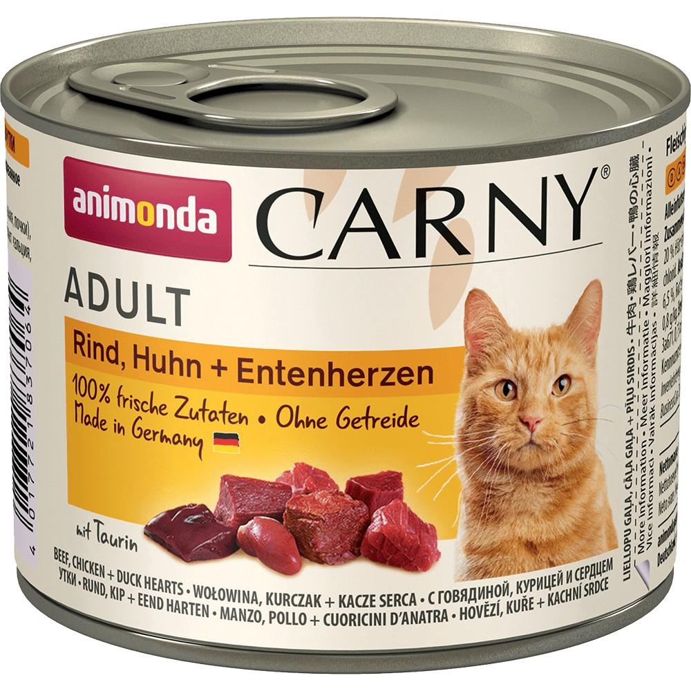 ANIMONDA CAT 200gr CARNY с курицей, индейкой и сердцем утки изображение