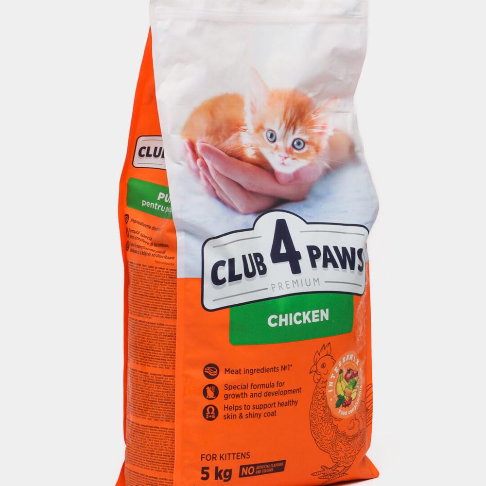 CLUB 4 LAPA сухой корм для котят с курицей  5 KG