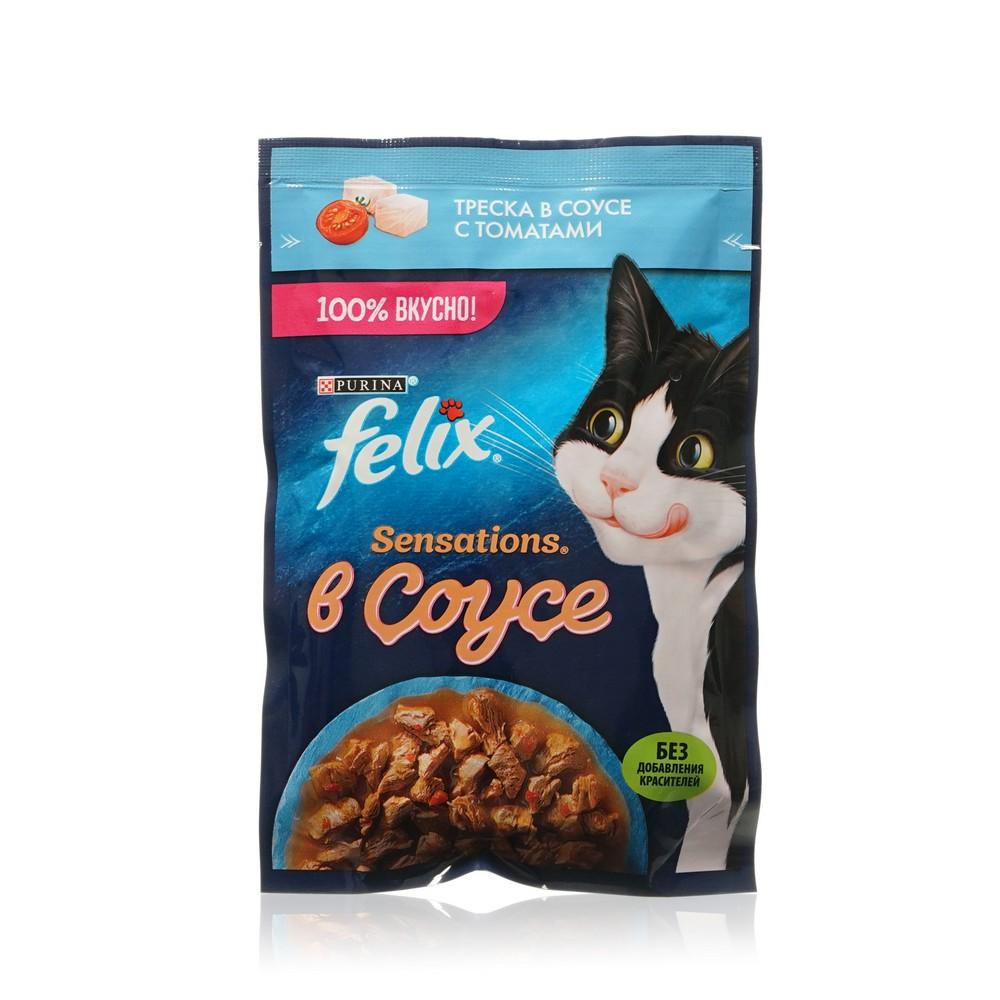 Felix для кошек треска в соусе с томатами изображение