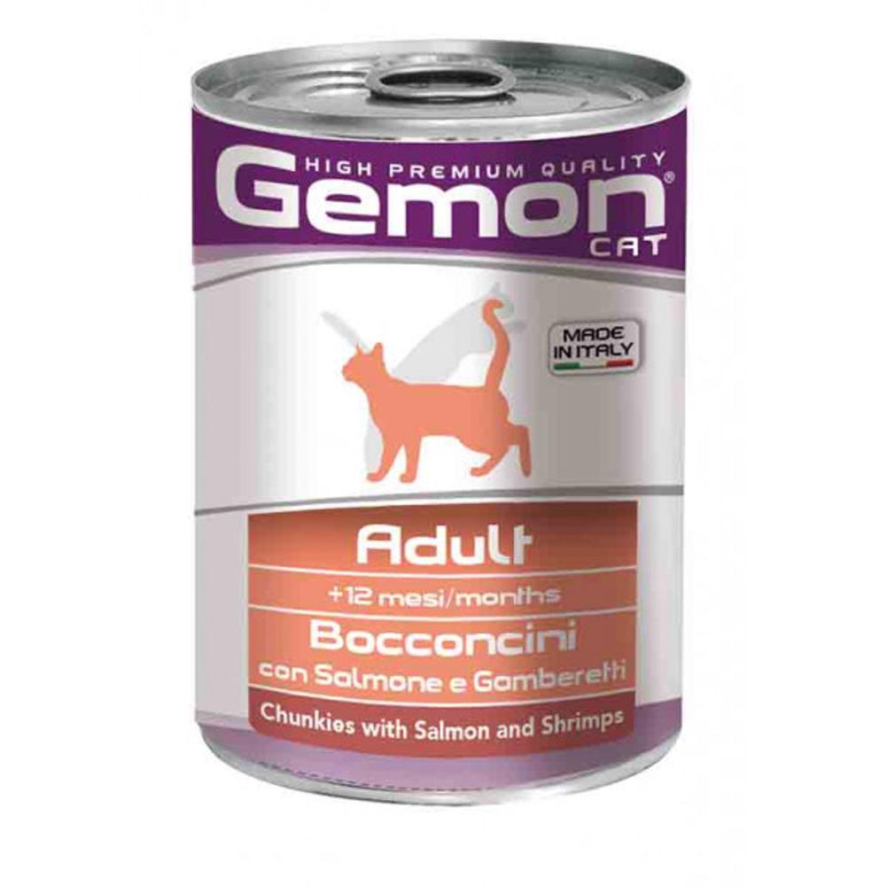 Gemon Adult для  кошек  с лососем и криветками 400гр изображение