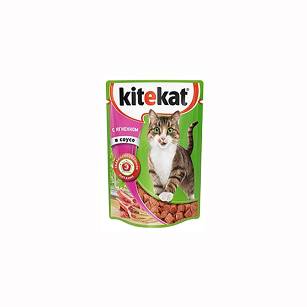 Корм для кошек  Kitekat с ягнёнком в соусе, 85 гр изображение