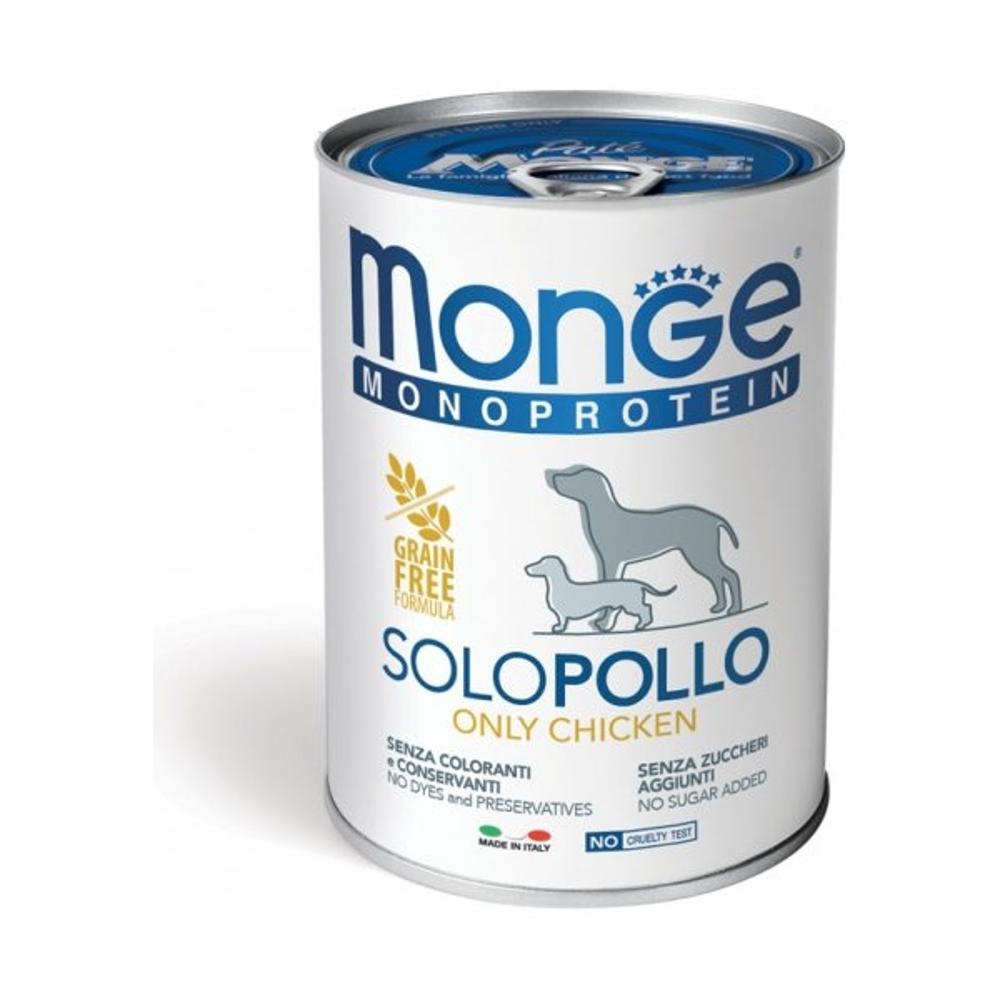 Консервы для собак Monge Monoprotein c курицей 400гр изображение