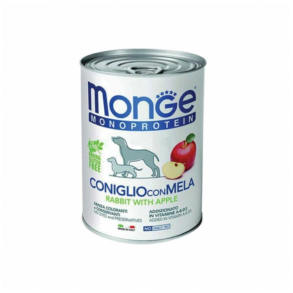 Консервы для собак Monge Monoprotein кролик и яблоком 400гр изображение