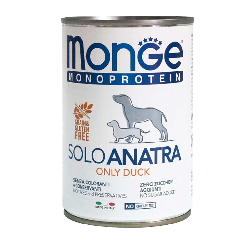 Консервы для собак Monge Monoprotein с уткой 400гр изображение