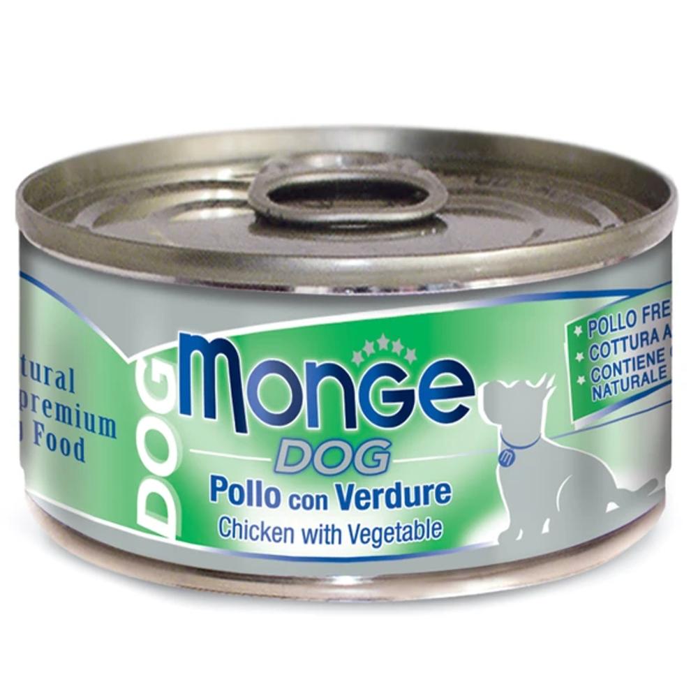 Консервы для Собак Monge Natural куриные кусочки с овощами 95g изображение