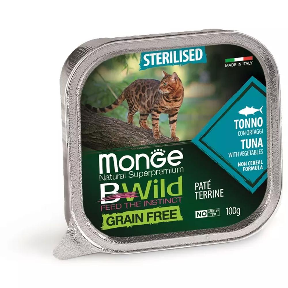 Консервы для  стерилизованных кошек Monge Bwild тунец с овощами изображение