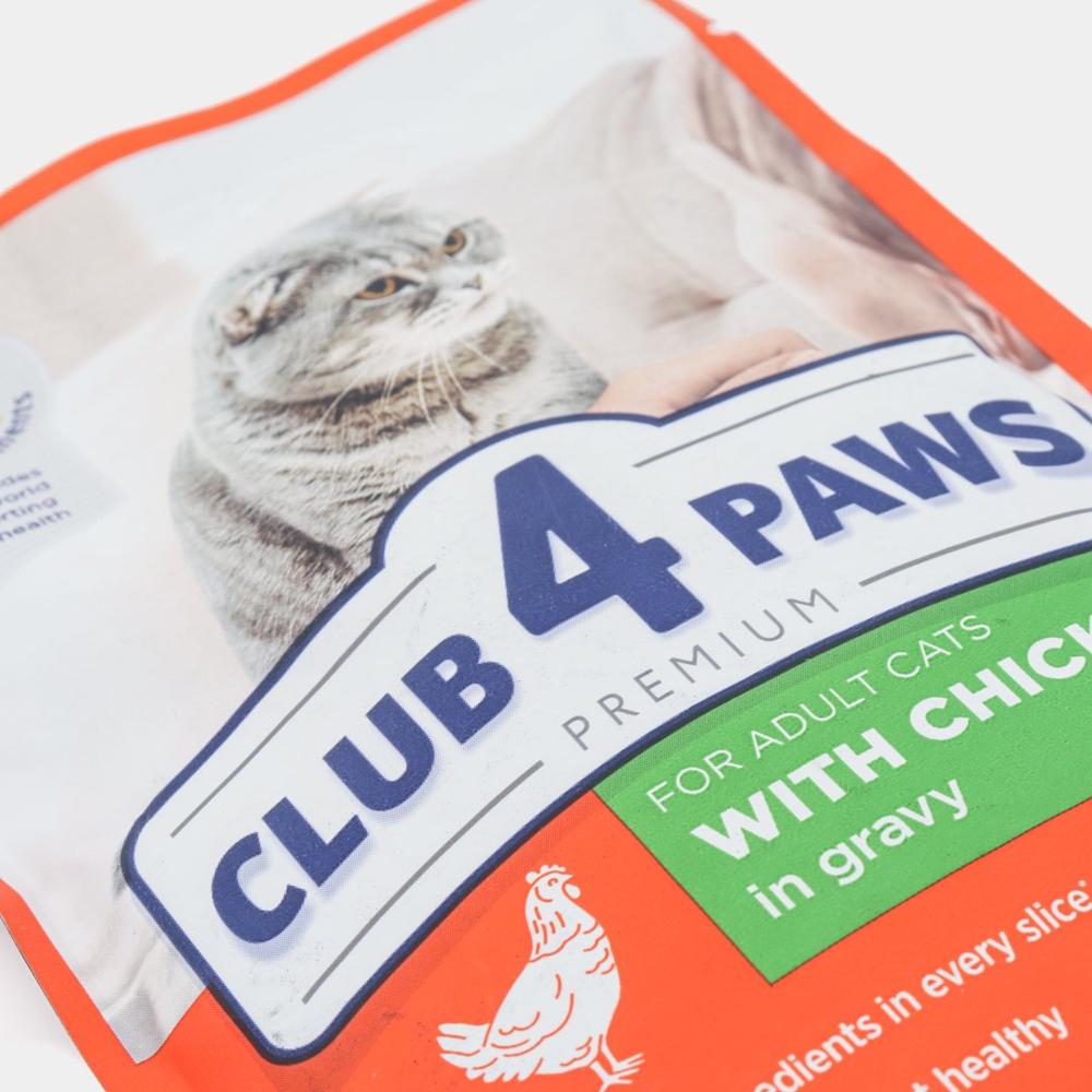 Корм для кошек Club 4 Paws с курицей   100гр изображение