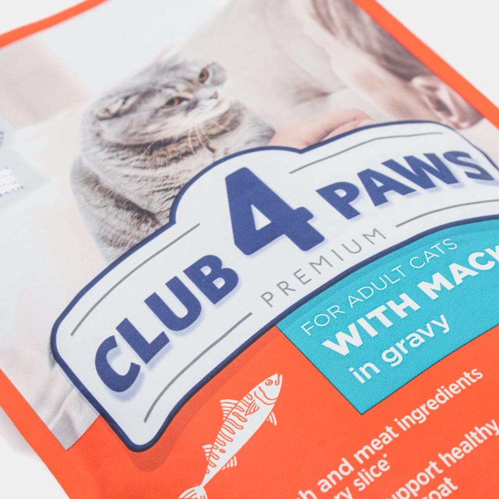 Корм для кошек Club 4 Paws с макрелью 100гр изображение