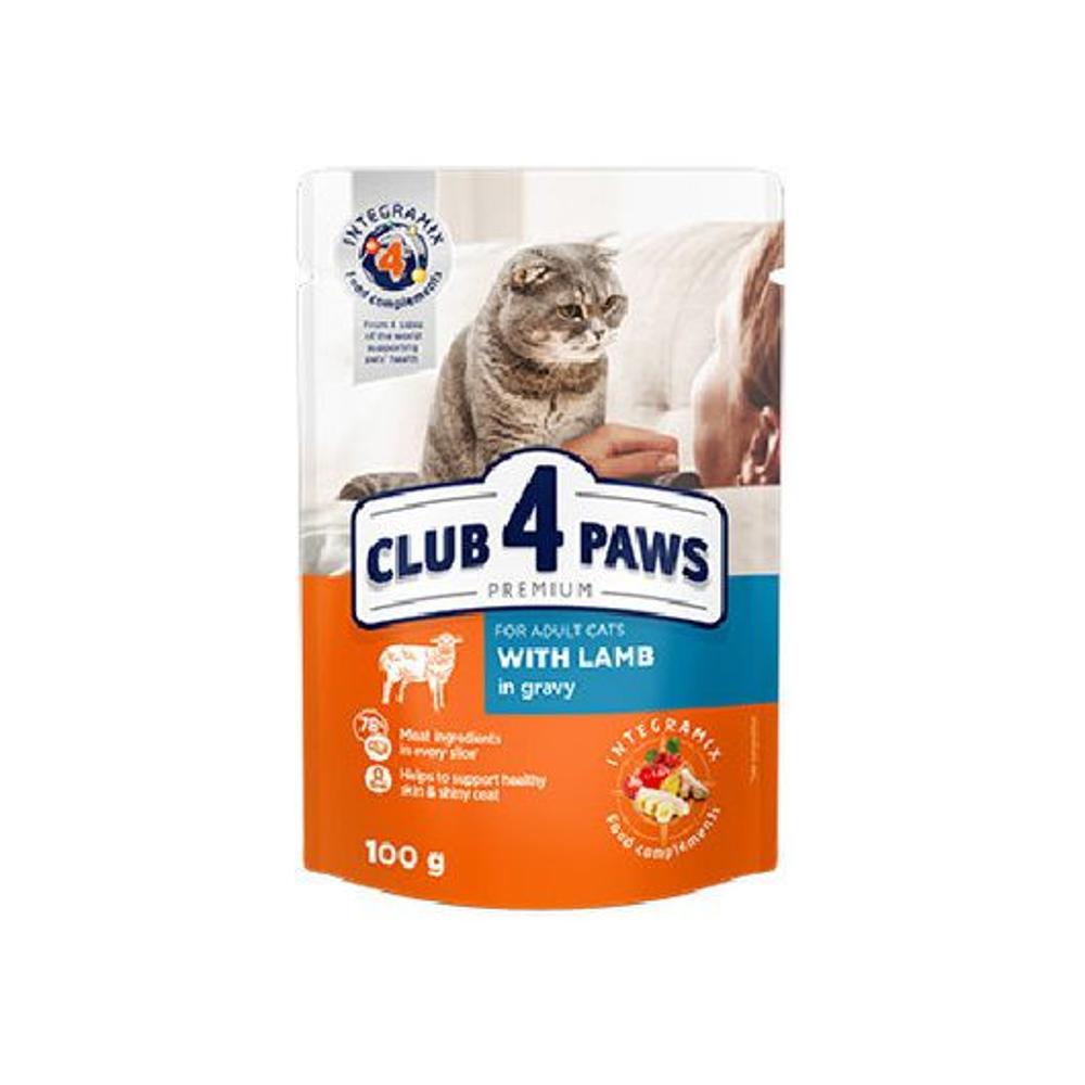 Корм для кошек Club 4 Paws с ягненком  100гр изображение