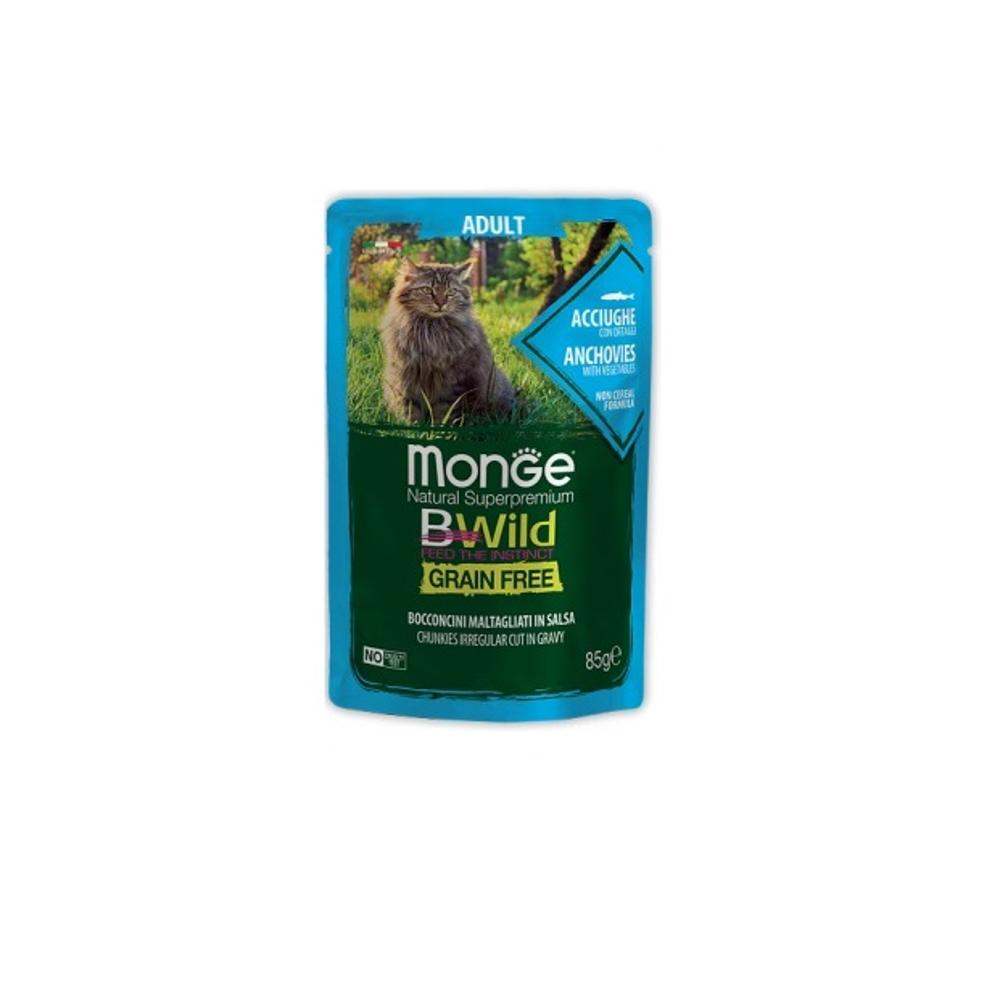 Monge Bwild  анчоус с овощами 85g изображение