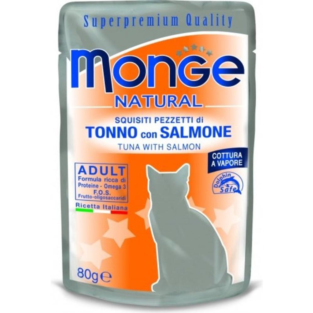 Monge Natural Тунец с лососем в желе 80g изображение