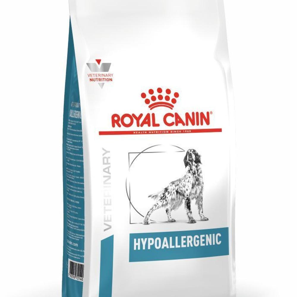 Royal Canin Hypoallergenic лечебный корм для собак с пищевой аллергией и чувствительным пищеварением изображение