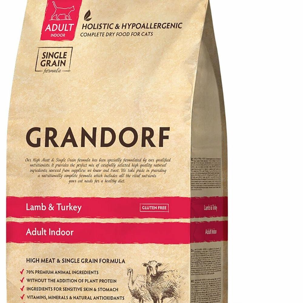Сухой корм для кошек Grandorf Indoor со вкусом ягненка и индейки (цена за 1кг)