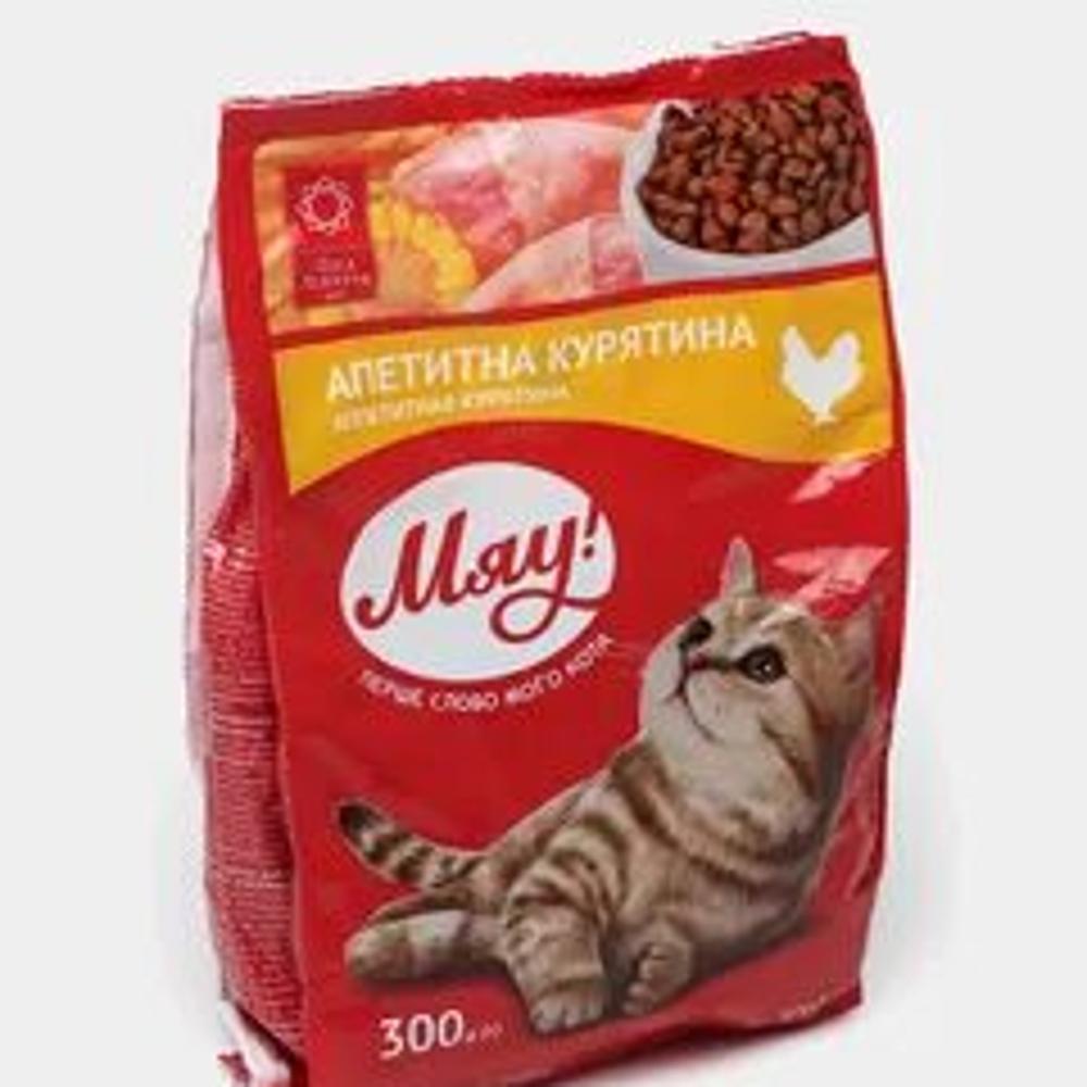 Сухой корм для кошек Мяу с курицей 300гр изображение
