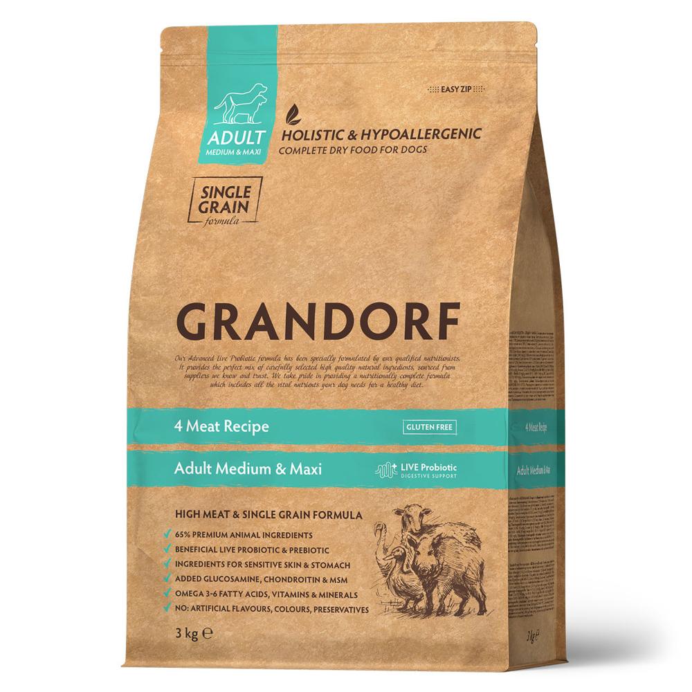 Сухой корм собак Grandorf  Medium&Maxi Adult 4 мяса (цена за 1 кг) изображение