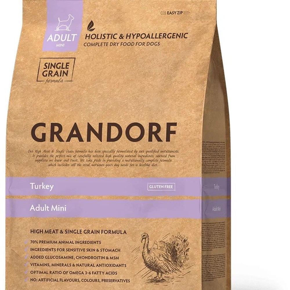 Сухой корм собак мини пород Grandorf со вкусом индейки (цена за 1 кг) изображение
